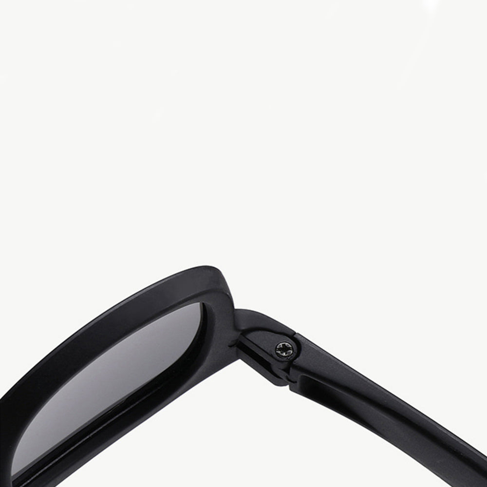 Techsuit - Sunglasses Polarised (8306-C14) - for Babies, Square Shape, with Strap - Black / Red