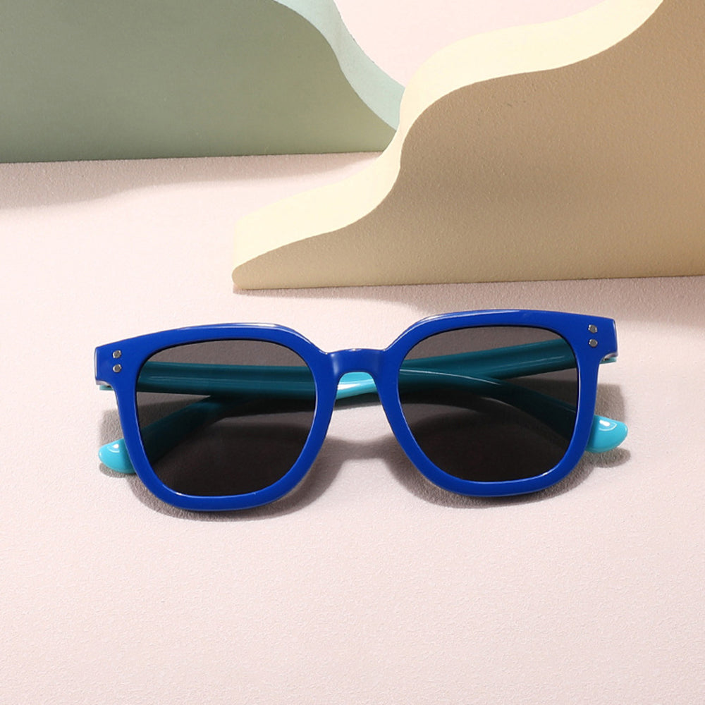 Ochelari de soare Techsuit (8351-C28), Patrati, Polarizati, Albastru inchis